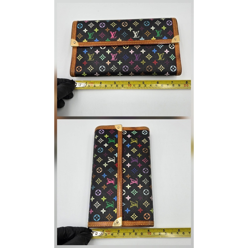 Louis Vuitton Multicolore Monogram Porte Tresor International Wallet Black - Picture 12 of 12